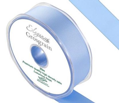 Eleganza Premium Grosgrain Ribbon 25mm x 20m Lt. Blue No.25 - Ribbons